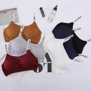 Lettering Padded Cropped Camisole Top