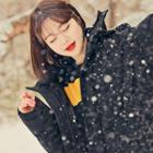 Zip-up Hooded Long Padded Jacket