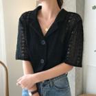 Short-sleeved Lace Blouse