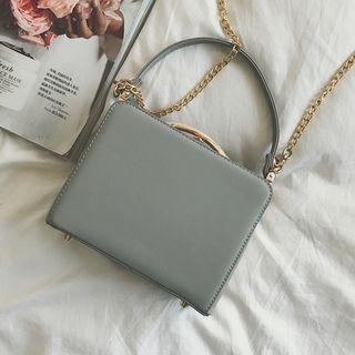 Plain Boxy Shoulder Bag