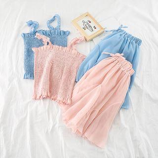 Set: Camisole + High-waist Mini Skirt