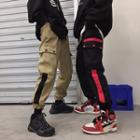 Couple Matching Color Panel Cargo Pants