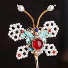 Butterfly Freshwater Pearl Alloy Hair Stick / Brooch / Hair Clip
