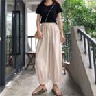 Short-sleeve Cropped T-shirt / Harem Pants