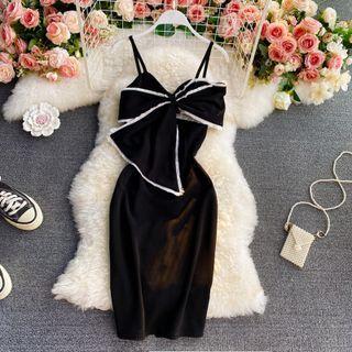Spaghetti Strap Bow Detail Dress