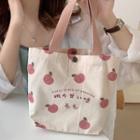 Peach Print Handbag Handbag - Peach - White - One Size