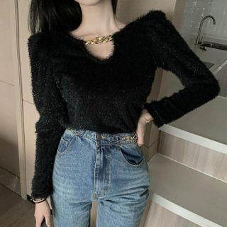 Chained Furry Sweater