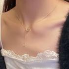 Rhinestone Necklace 4200 - Gold - One Size