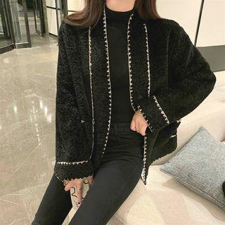 Tweed Loose-fit Coat Black - One Size
