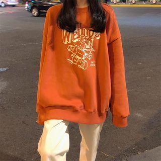 Duck Print Sweatshirt Tangerine - One Size