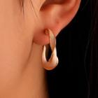 Twisted Glaze Dangle Earring 01 - 1 Pair - Gold - One Size