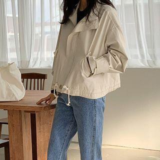 High-neck Zipped Safari Jacket