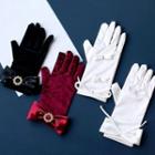 Wedding Bow Satin Gloves