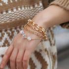 Faux Crystal Layered Bracelet Ssz29 - Gold - One Size