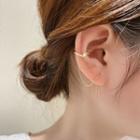 Lightning Rhinestone Chained Alloy Cuff Earring 1pc - Gold - One Size