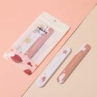 Set Of 2: Flower Nail File Set Of 2 - White & Pink - One Size