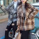 Couple Matching Double-breasted Plaid Jacket