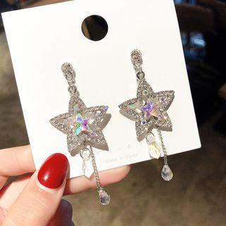 Rhinestone Star Fringed Earring E840 - One Size