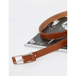 Faux-leather Buckled Belt