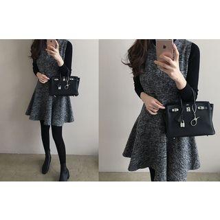 Sleeveless Ruffle-hem M Lange Dress