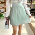 Accordion-pleated Miniskirt