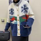 Christmas Long-sleeve Cardigan Multicolor - One Size