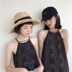 Pattern Camisole Top / Pattern Halter Off-shoulder Dress