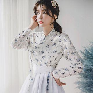 Modern Hanbok Floral Top