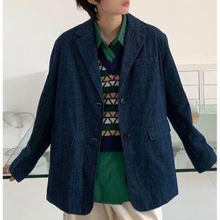 Denim Blazer Denim Blue - One Size
