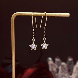Star Rhinestone Sterling Silver Necklace