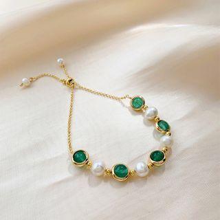 Bead Faux Pearl Bracelet As Shown In Figure - One Size