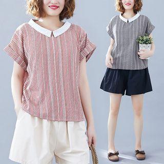 Plaid Loose Fit Simple Shirt