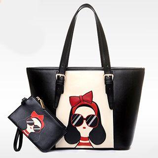Print Tote With Coin Purse