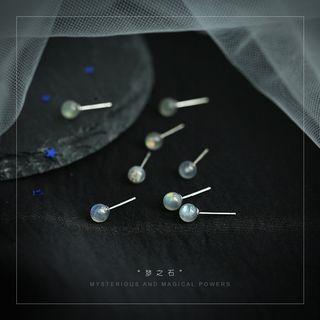 925 Sterling Silver Bead Ear Stud As Shown In Figure - One Size