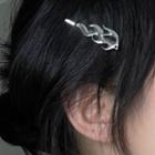 Flame Alloy Hair Clip 1993a - Silver - One Size