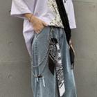 Pants Chain With Neckerchief Black & White - One Size