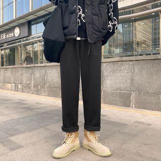 Straight-leg Wool Dress Pants