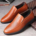Eyelet Genuine Leather Loafers