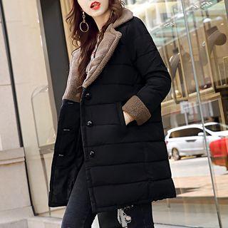 Notch Lapel Double-breasted Padded Coat
