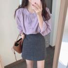 A-line Plain Skirt / Blouse