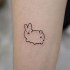 Rabbit Print Waterproof Temporary Tattoo One Piece - One Size