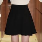 Laced-hem A-line Mini Skirt