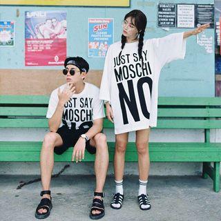 Couple Matching Short-sleeve Lettering T-shirt / T-shirt Dress