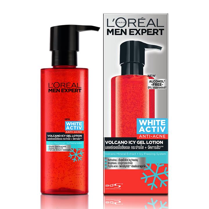 L'oreal - Men Expert White Activ Anti-acne Volcano Icy Gel Lotion 120ml