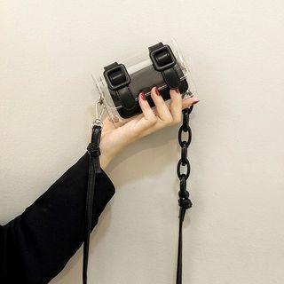 Double Buckle Mini Pvc Crossbody Bag