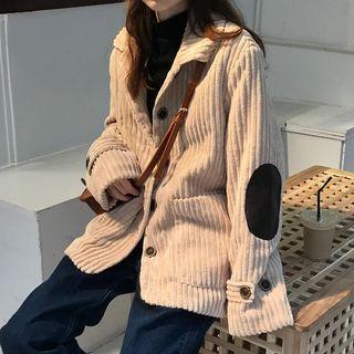 Corduroy Button Jacket Almond - One Size