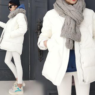 Deep-back Thick Padded Jacket