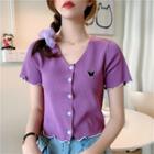 Button Short Sleeve T-shirt