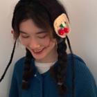 Cherry Knit Earmuffs Black - One Size