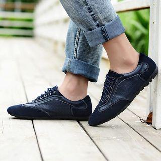 Genuine Leather Embossed Oxfords